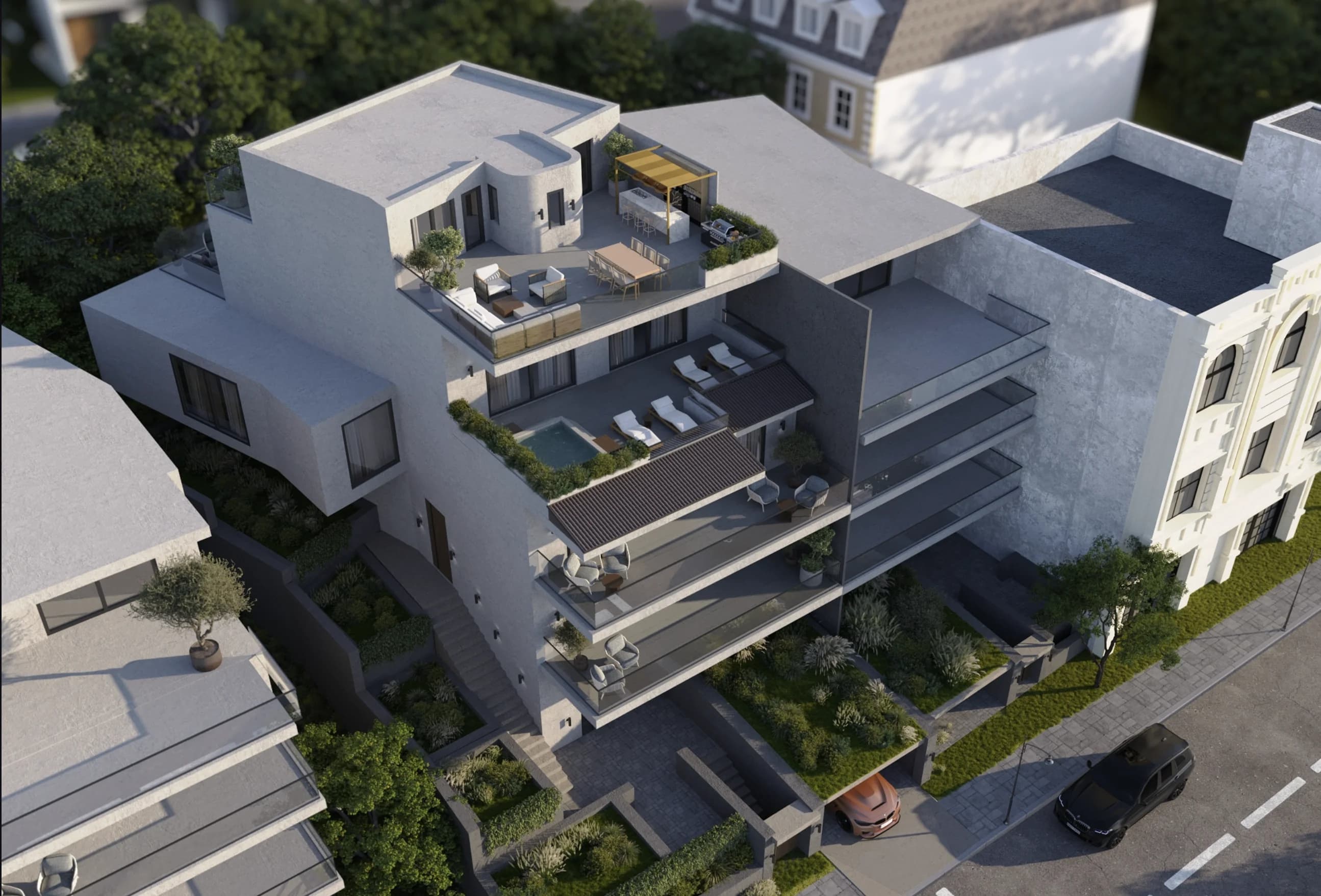The Skyline Luxury Residences — Exterior Aerial Wide
