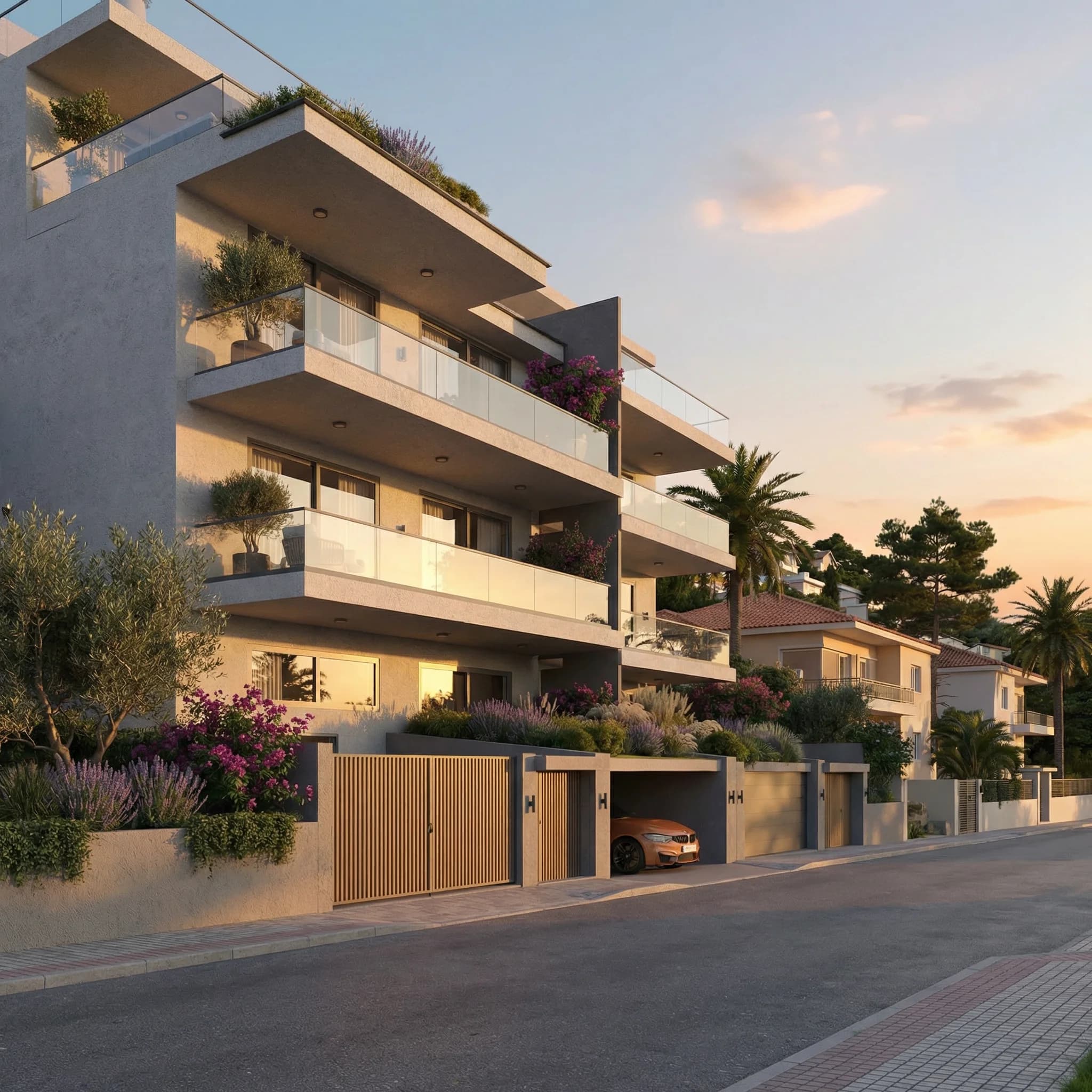 The Skyline Luxury Residences — Exterior Sunset