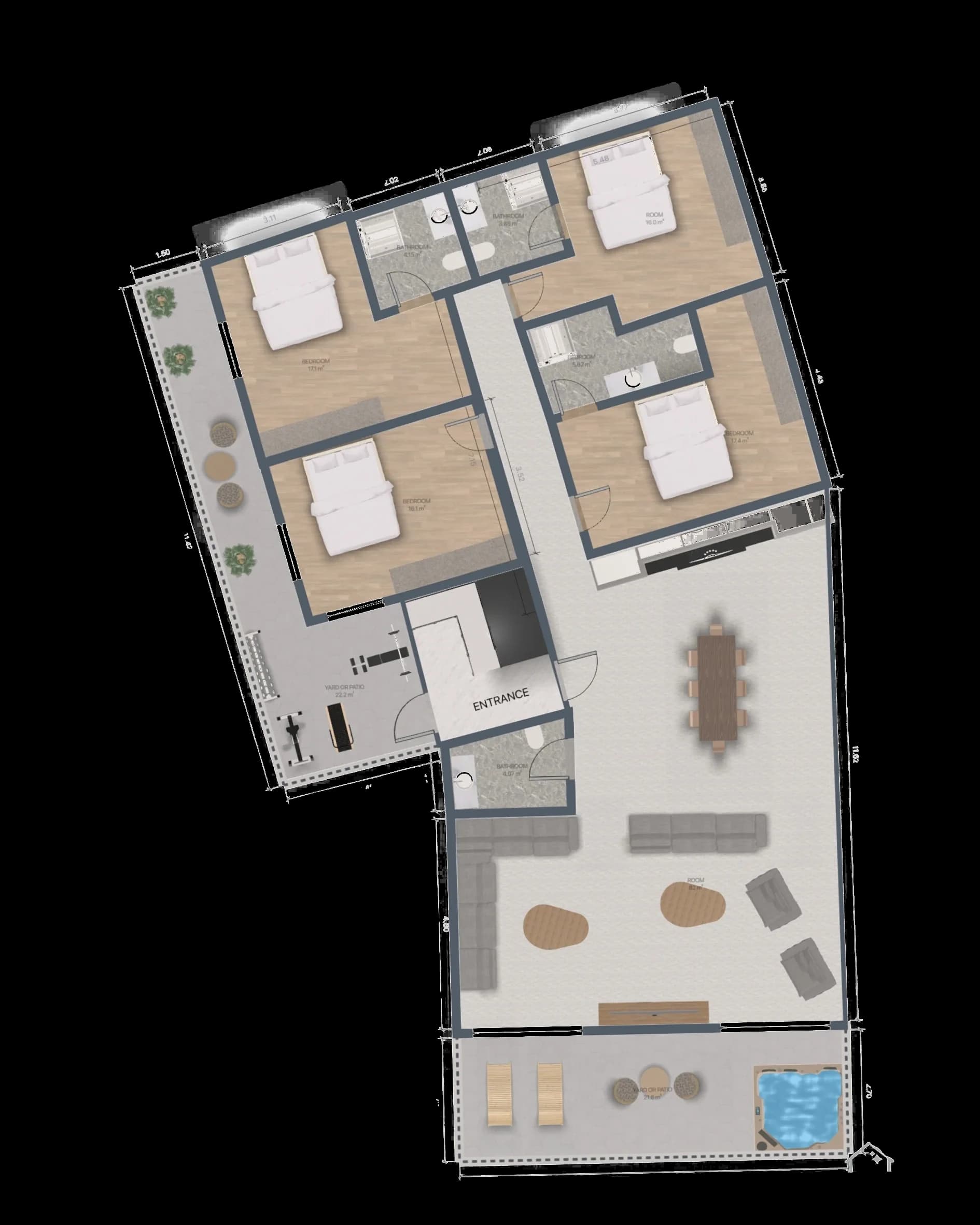 Floor plan — Residence A1